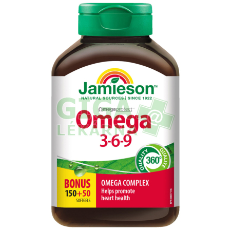 JAMIESON Omega 3 6 9 1200mg tob.150 50 GigaLek re .sk